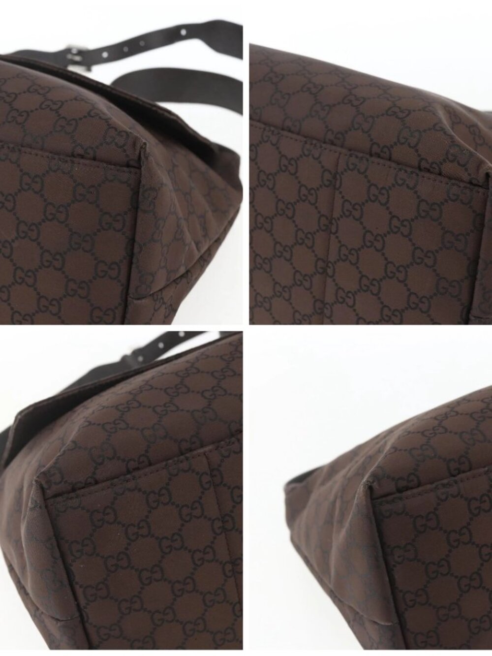 GUCCI GG Canvas Shoulder Bag Brown Silver 272350 Auth ka1322 - Picture 14 of 16